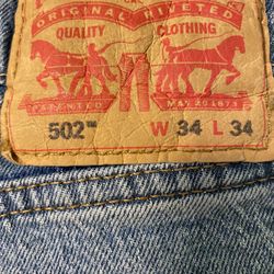 Men Levi 502 Jeans 34x34 