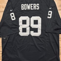 Raiders Jersey Home Black Silver Brock Bowers 89