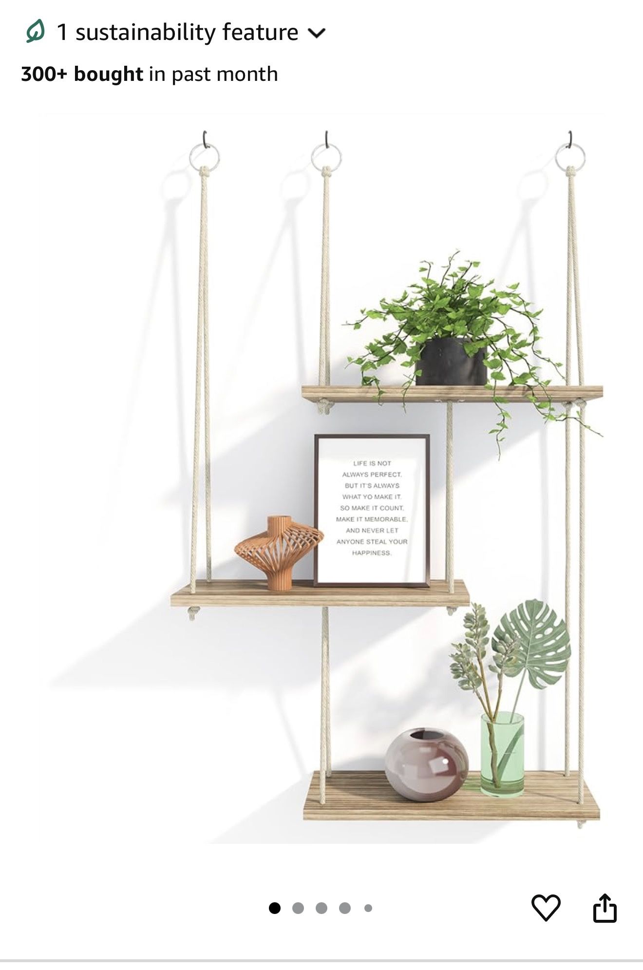 Set of Three Floating Shelves