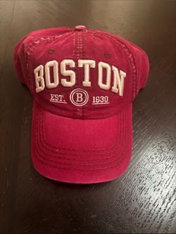Robin Ruth Boston Embroidered Baseball Cap Red OS
