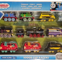 Thomas & Friends Sodor Cup Racers 9 Diecast Push Along Metal Trains Fisher-price