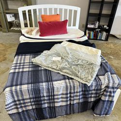 Full Bed Frame + Bedding