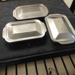 Set Of 3 Cooking Pans With Lids 