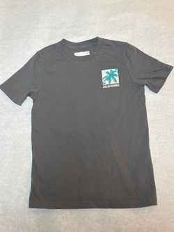 Abercrombie Kids Boys Palm Tree Graphic T-Shirt Charcoal Gray Size 11/12 L