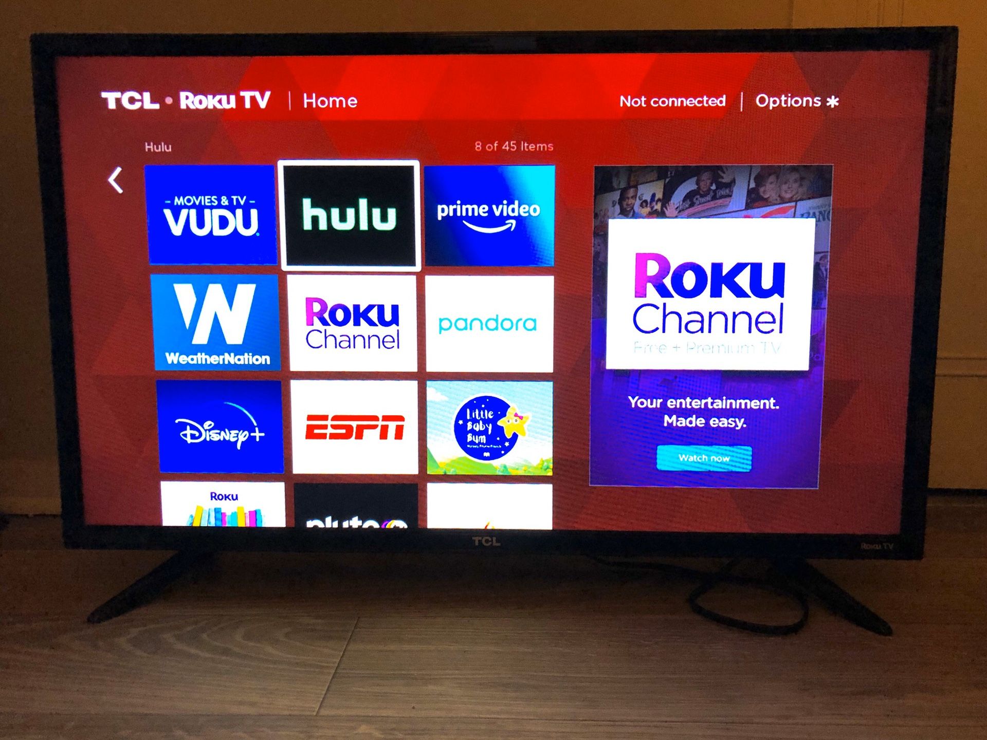 32” tv with built in Roku