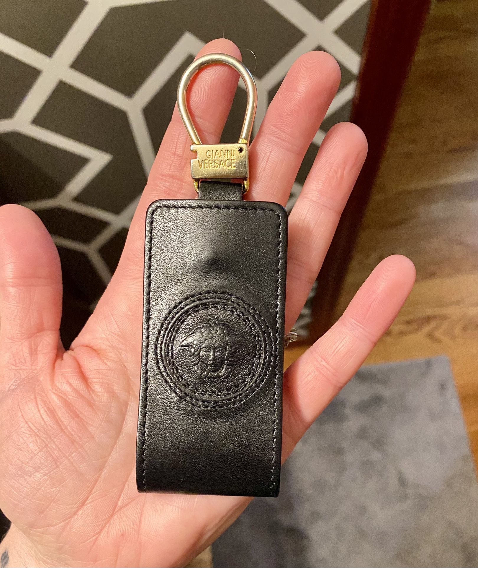 Versace Leather Keychain
