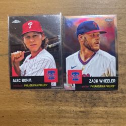 2022 TOPPS CHROME PHILADELPHIA PHILLIPS 2 CARD LOT 