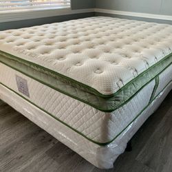 Queen Size Organic Elite Hybrid Gel EuropillowTop Mattress 