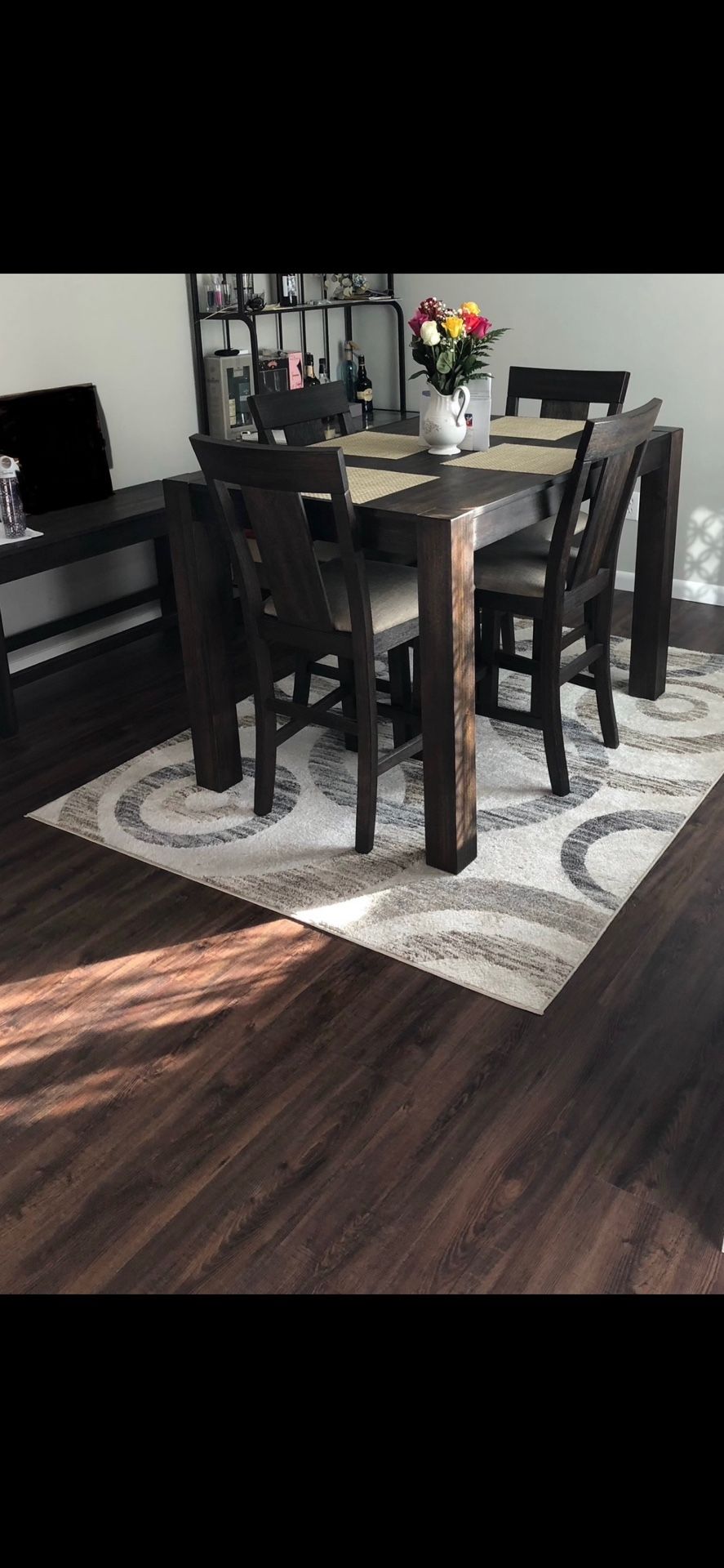 Dark Wood Pub Top Table