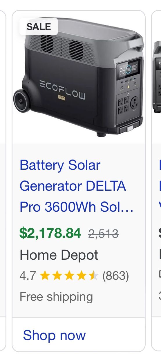 ECOFLOW 3600 W Electric Generator