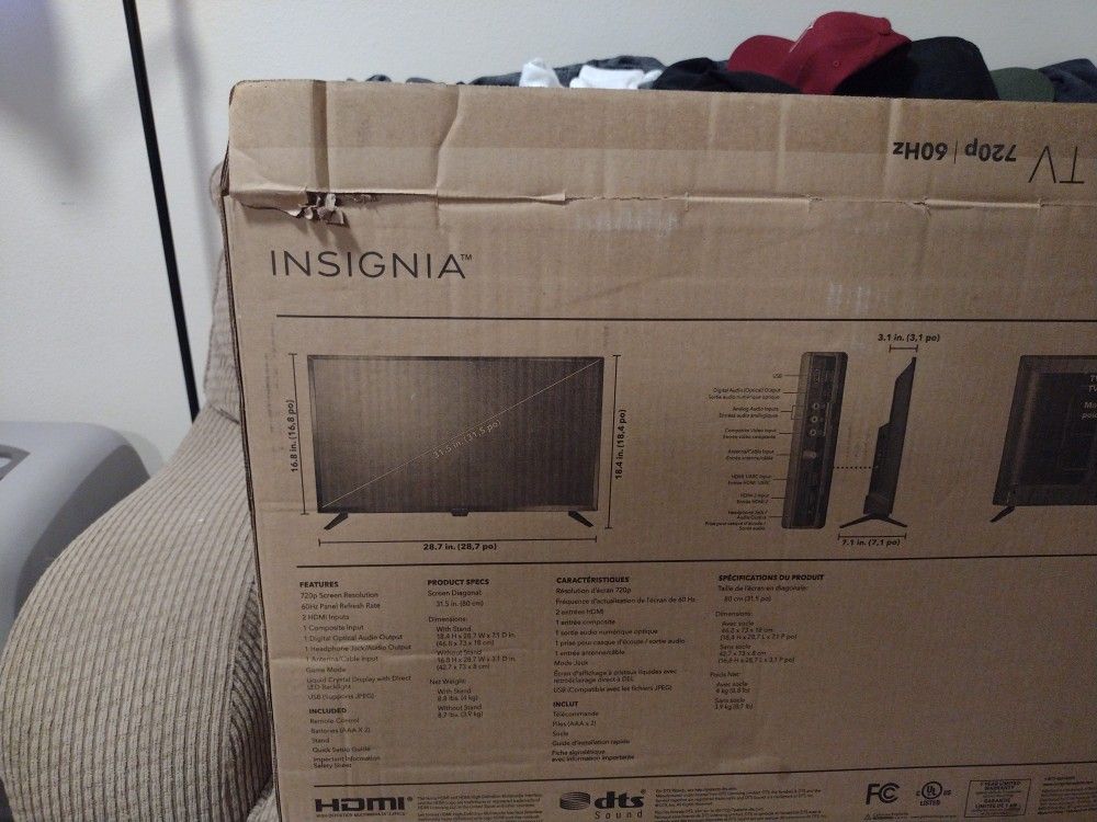 32" HDMI Flat screen TV