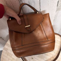 Divina Firenze Dark Orange Genuine Leather Purse Small Made In Italy