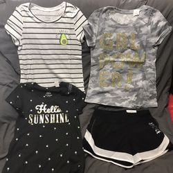 Size 12 Girls Justice Shirts (3) and Shorts (NEW) $25 for ALL or $7 EACH