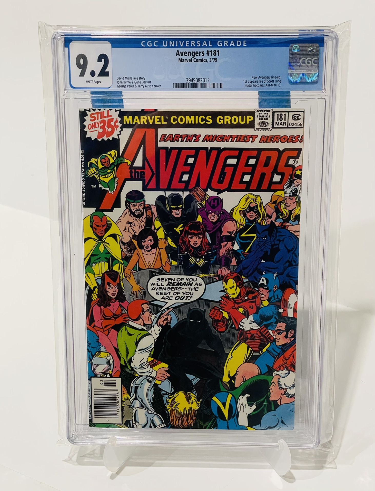 Avengers #181 (1979) CGC 9.2 - 1st Appearance of Scott Lang Marvel Comics Key