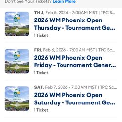 Waste Management Thursday GA PAIR IS $150