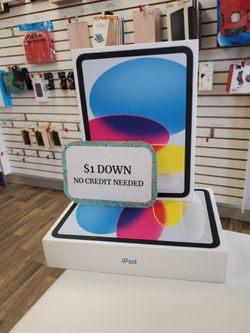 Apple IPad 10th Gen - 90 DAY WARRANTY - $1 DOWN - NO CREDIT NEEDED 