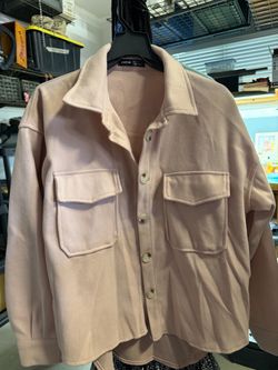Shein pink shacket size small