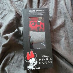 ​Disney Minnie Mouse Socks 5-Pack Box Set New Sealed Pack Size US 4-9