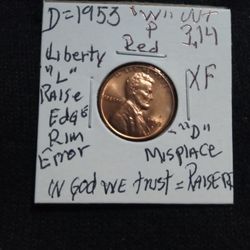 🇺🇸"A. Lincoln 🌾🪙(1953="D") Wt:3.14=Bronze. ("D"Misplace.)