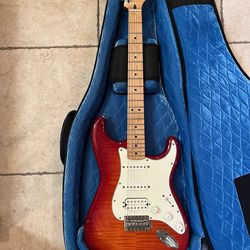 Fender MIM Player Plustop w/ Reunion Blues Hardshell Case (Brand New)