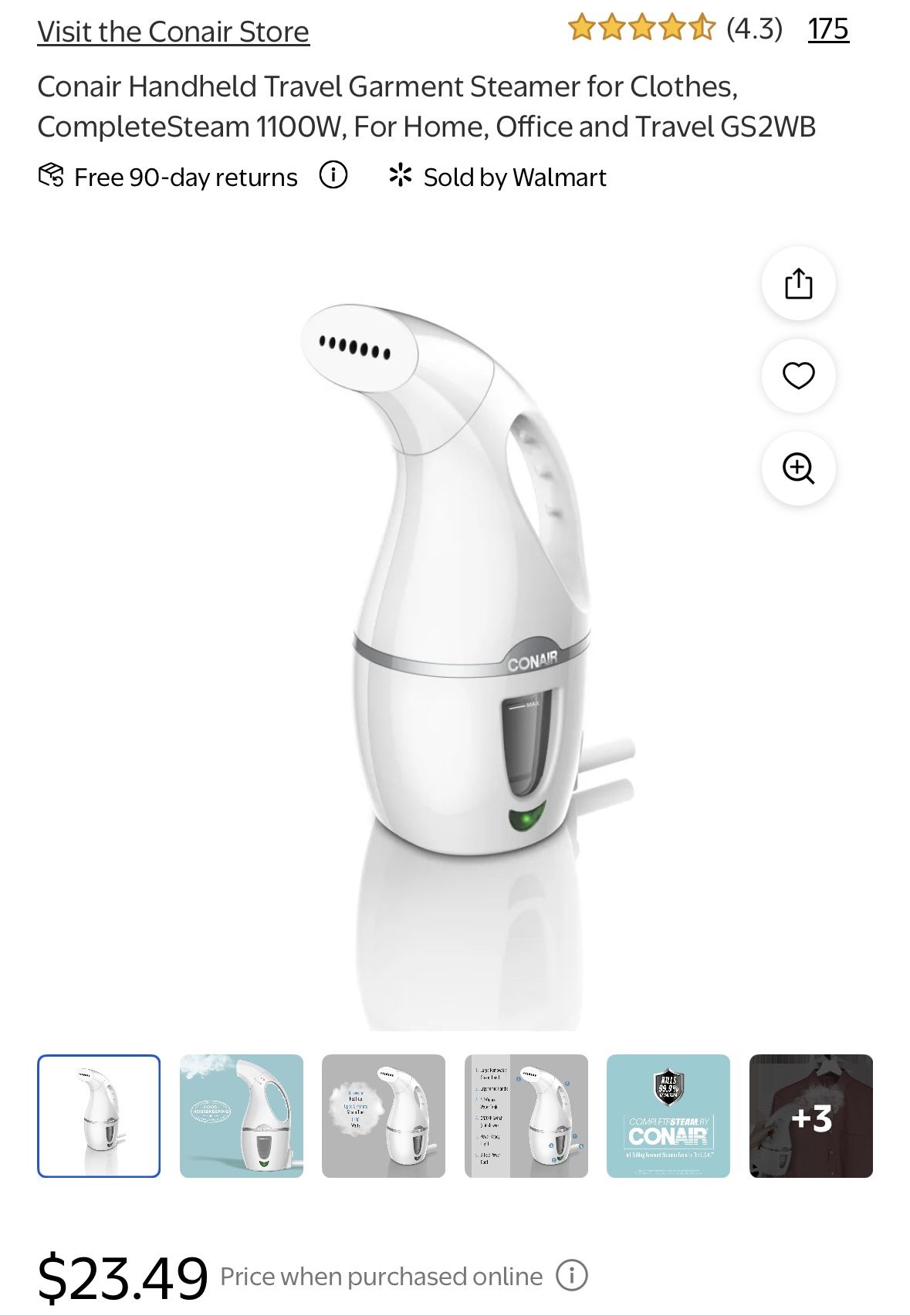 Conair Steamer For Cloths
