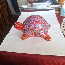 Mexican Red Clay Pottery Trinket Dish 