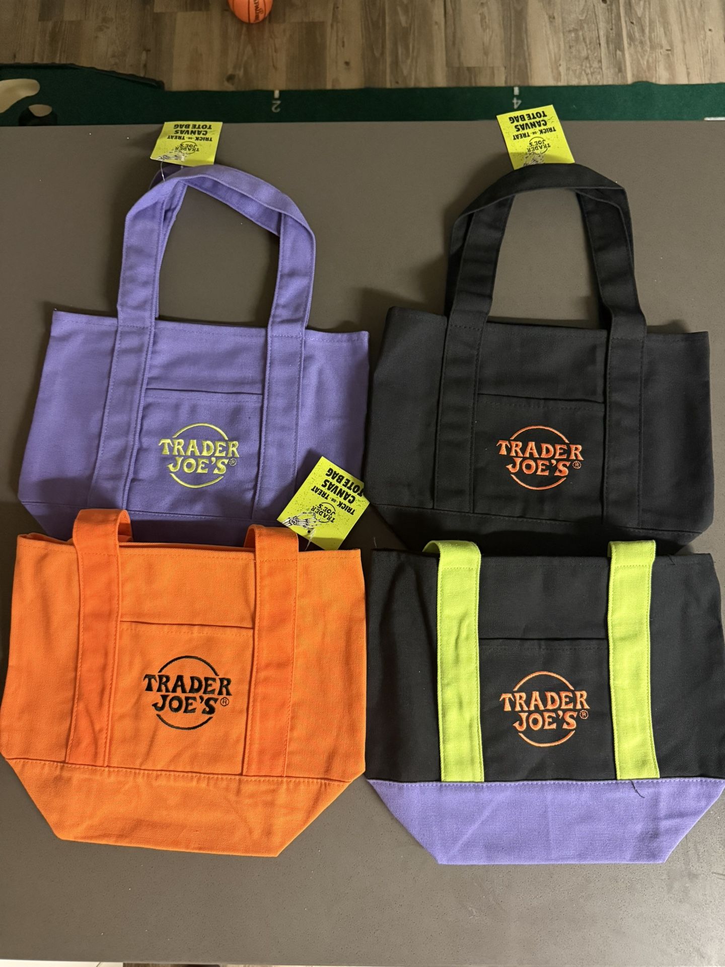Trader Joes Trick Or Treat Canvas Mini Tote Bags