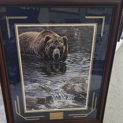 Grizzly Bear Signed Lithograph 
