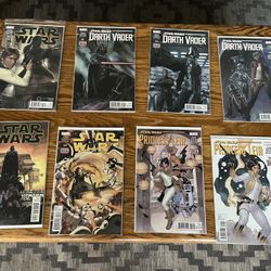 Lot of 8 STAR WARS DARTH VADER Princess Leia NO.001 - 003 MARVEL COMICS BOOKS NEW