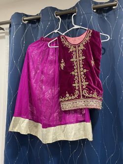 Pakistani Net Dress - Kids Size Age 8-10