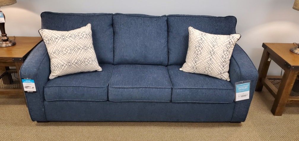 Blue Queen Sleeper Sofa