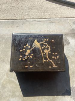 Antique Japanese Wooden Box 1920s