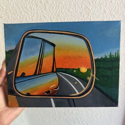 Rear view mirror Painting 