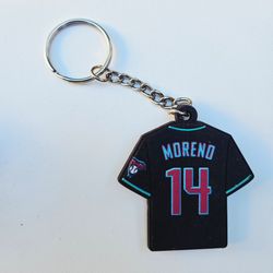 Moreno #14 Arizona Diamondbacks Jersey Keychain