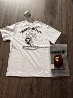 Bape x Chrome white graphic t-shirt