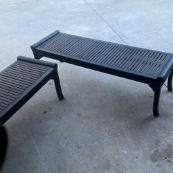 Black indoor/outdoor benches