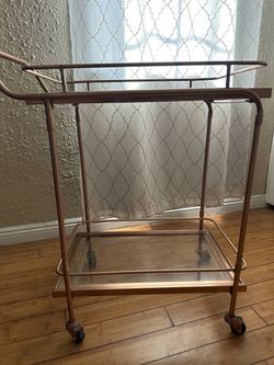 Brush gold bar cart