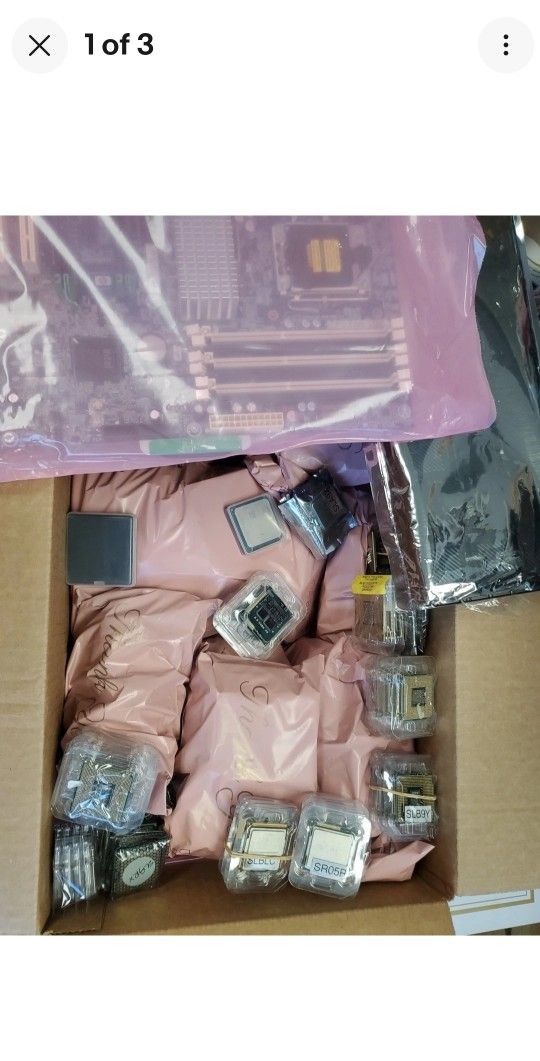 Lot of +750 Computer Parts All Working Processor RAM Transceiver Fan Disk & More
