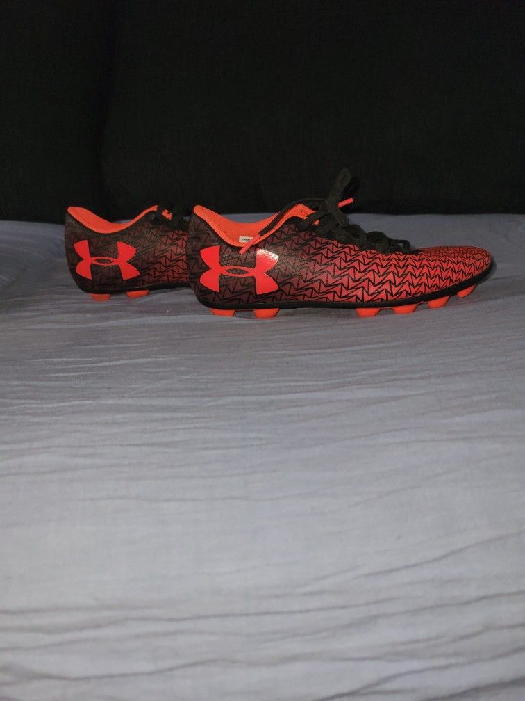 Under Armour Red Football Cleets