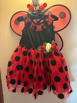Girls Ladybug Halloween Costume Dress Set