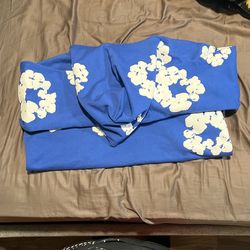 blue denim tear hoodie xl