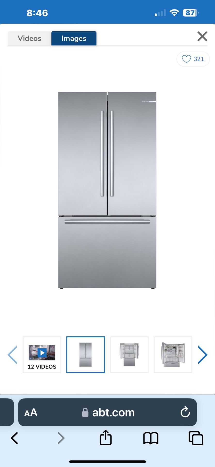 Bosch Refrigerator  Stainless Steel In Box $500 If Sold By This Weekend  Ending Monday 