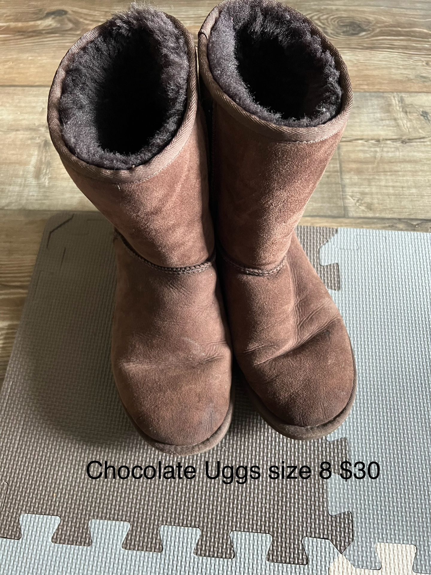 Chocolate Uggs Size 8