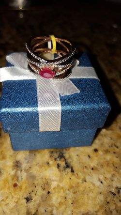 Real Ruby in14 k gold overlay over solid silver