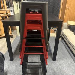 Bar High Table And 6 Stools