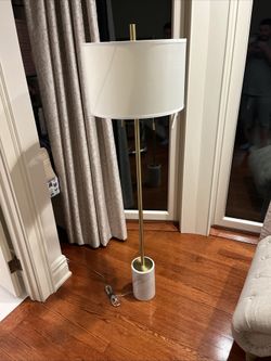 Marble Possini Euro Design Floor Lamp 64” 