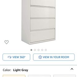 Alera ALELF3654LG Four-Drawer Lateral File Cabinet, 36w x 19-1/4d x 53-1/4h $400