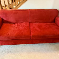Free Red Velvet Sofa