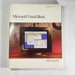 Microsoft Visual Basic Programer Guide Vintage Software Manual Used 