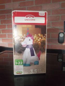 Unicornio Inflable Navidad